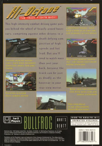 Hi-Octane - The Track Fights Back! (US) box cover back